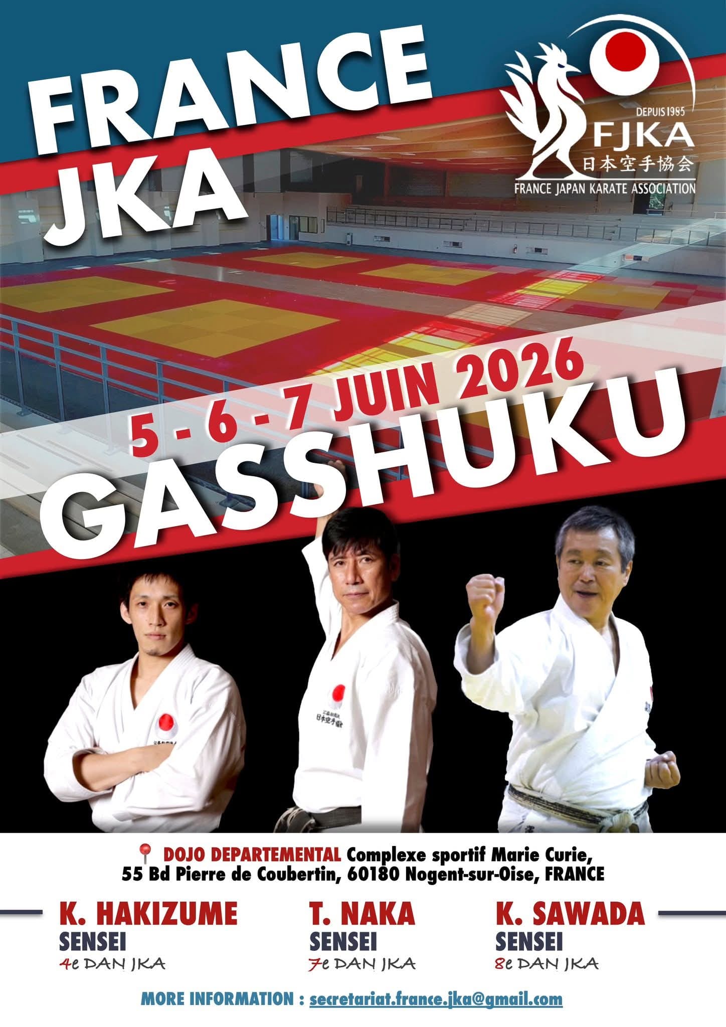 Affiche Gasshuku France JKA 2026